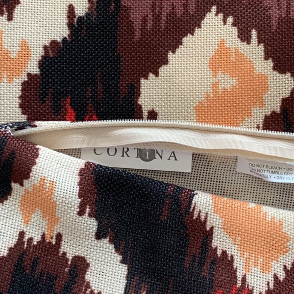 2 Pillow cases/covers by cortina 17” sq. BWOT - Picture 5 of 5